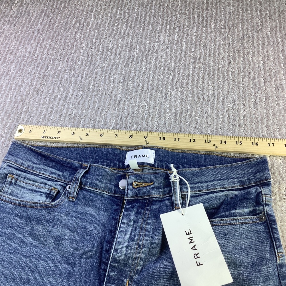 FRAME Le‎ Slim Palazzo Jeans Womens Size 30 Bixby Blue Wide Leg Denim Pants NWT - Picture 9 of 11